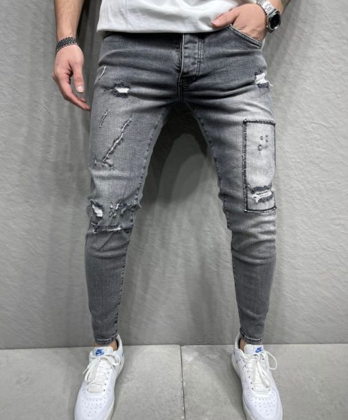 Jean skinny délavé - jeans skinny noir - Mode urbaine b6859