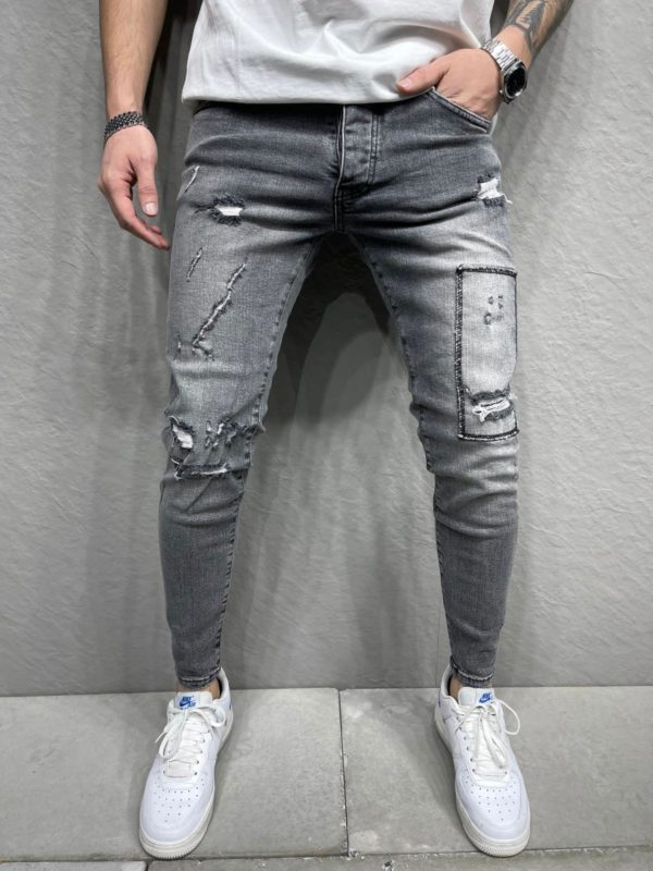 Jean skinny délavé - jeans skinny noir - Mode urbaine b6859