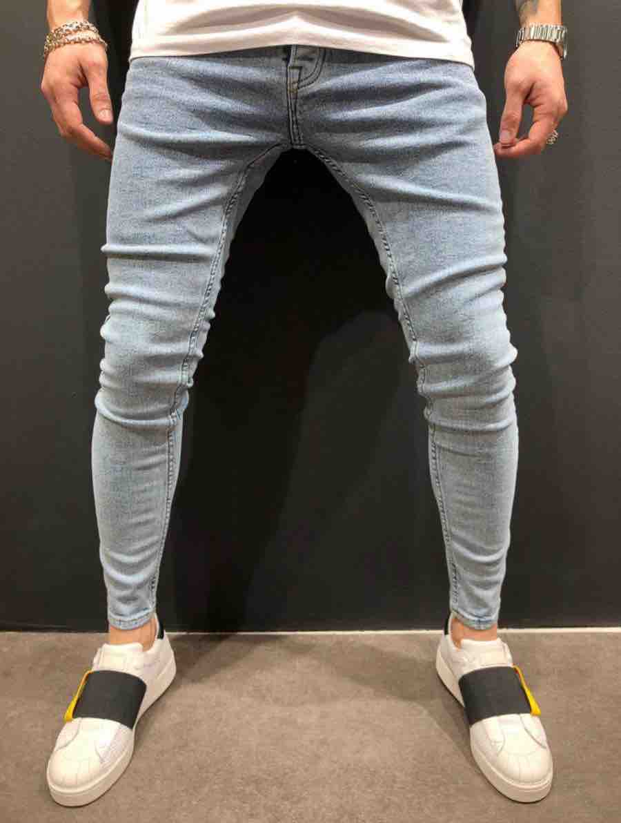 Pantalon chino skinny Gris Homme - Mode Urbaine