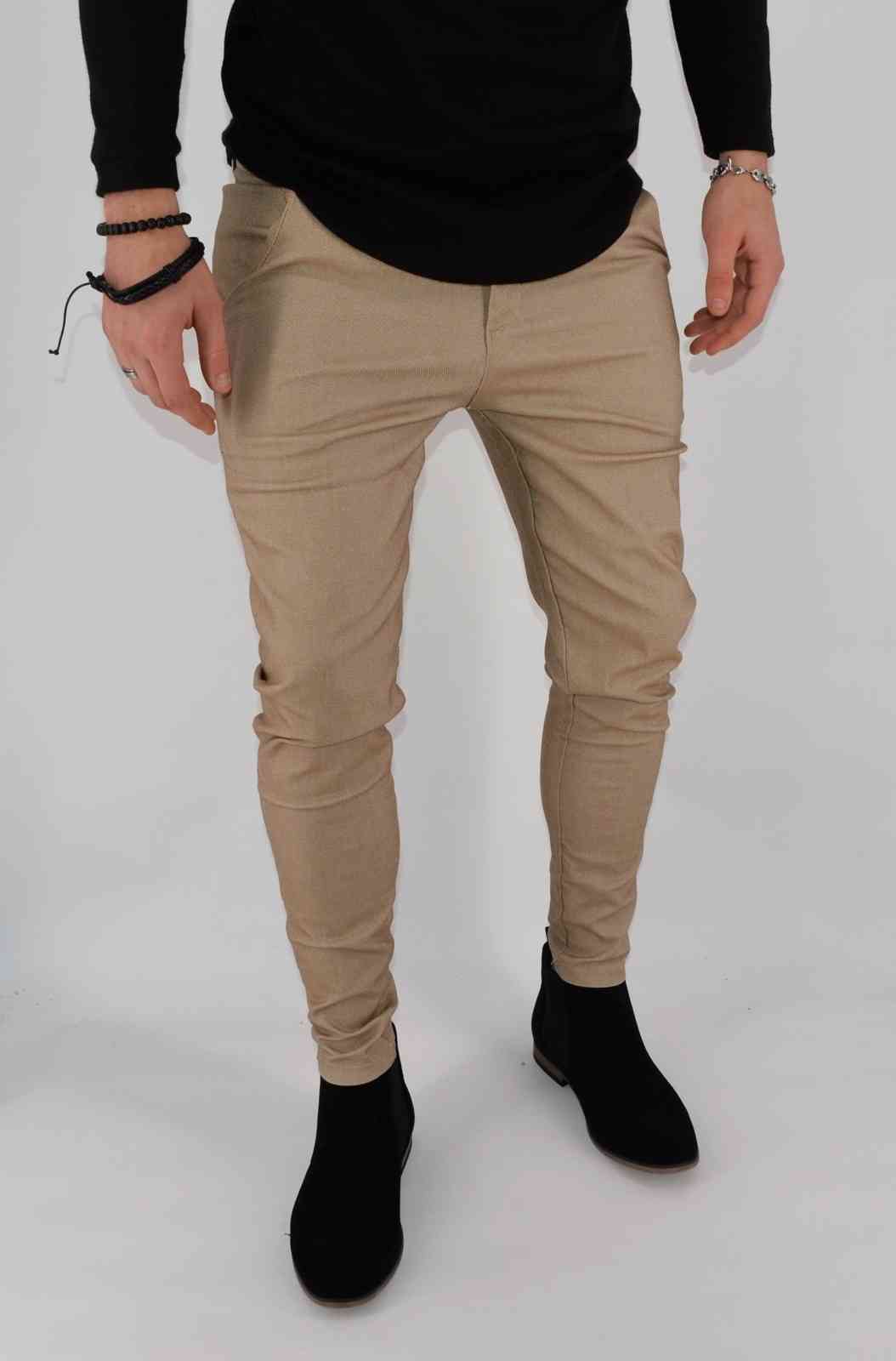Pantalon chino Beige Homme - Mode Urbaine