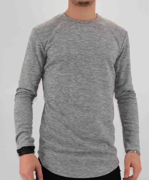 PULL OVERSIZE GRIS HOMME