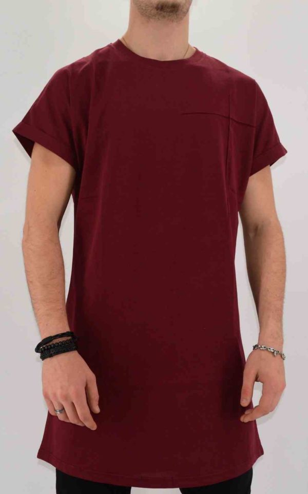 T-shirt oversize homme - Bordeaux - Mode urbaine