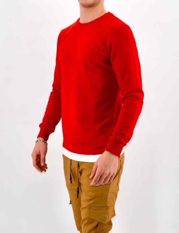 PULL HOMME - SWEAT ROUGE HOMME