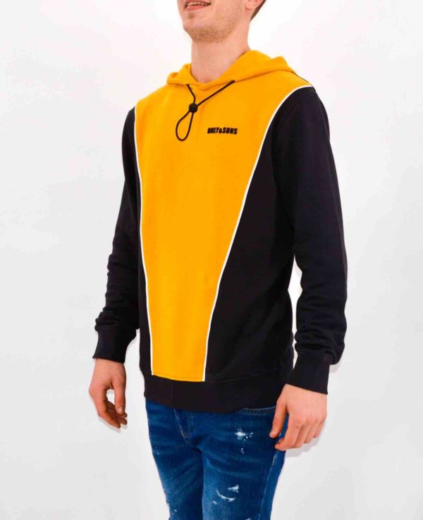 SWEAT A CAPUCHE JAUNE HOMME - ONLY & SONS