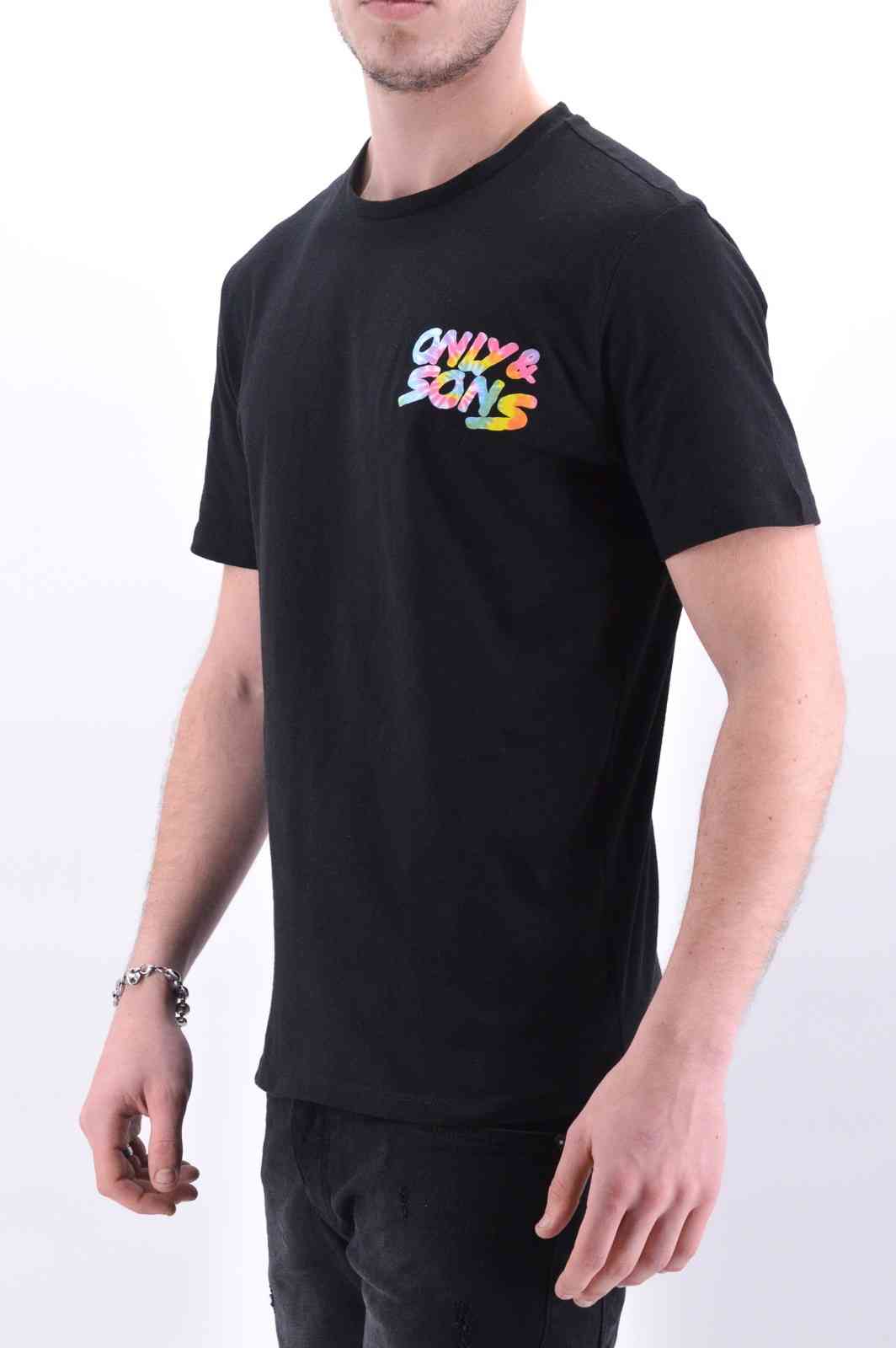 t-shirt homme | OnsBatik noir t-shirt only&sons