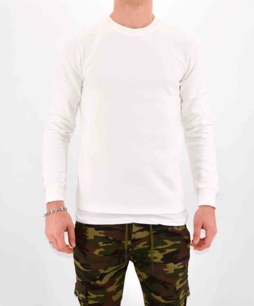 PULL HOMME - SWEAT BLANC HOMME