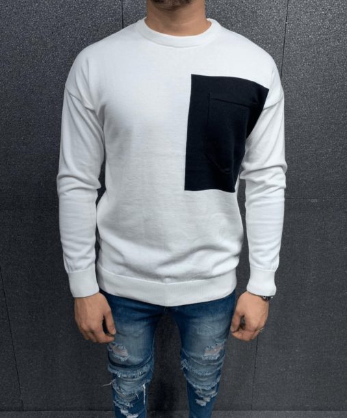 Pull blanc homme 7056