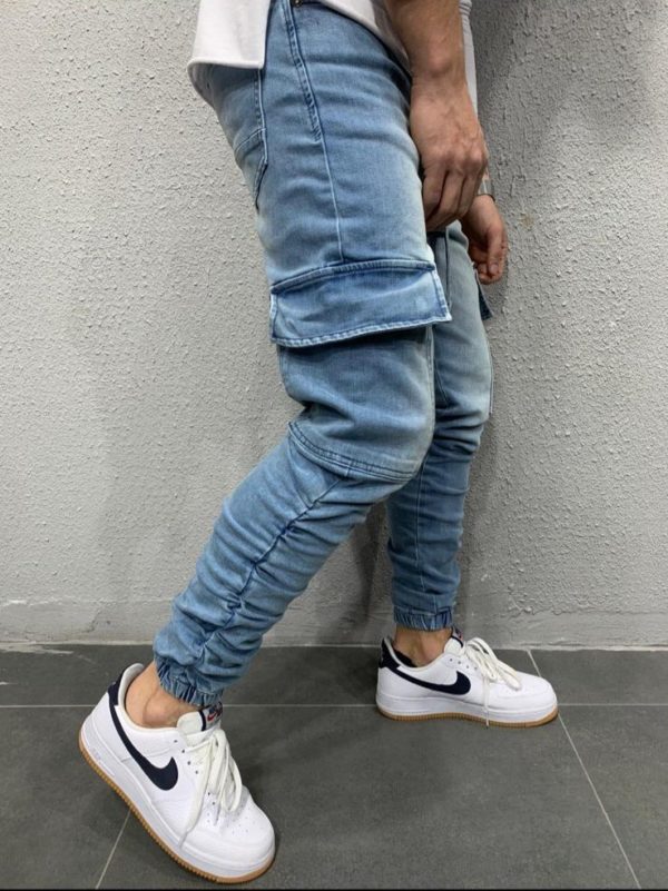 Jogger pants bleu - jog jeans - Mode urbaine