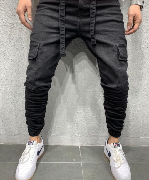 pantalon cargo homme - Jogger pants noir - jog jeans - Mode urbaine