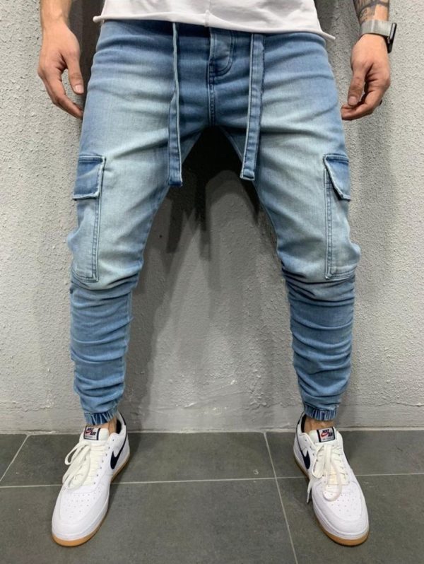 Jogger pants bleu - jog jeans - Mode urbaine