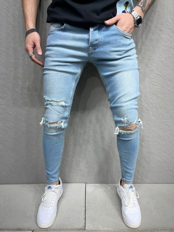 Jeans skinny bleu homme - Mode Urbaine