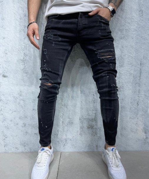 Jeans homme | Jeans noir | Mode urbaine 6379-1