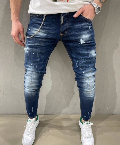dsq2 jeans bleu destroy homme - Mode urbaine