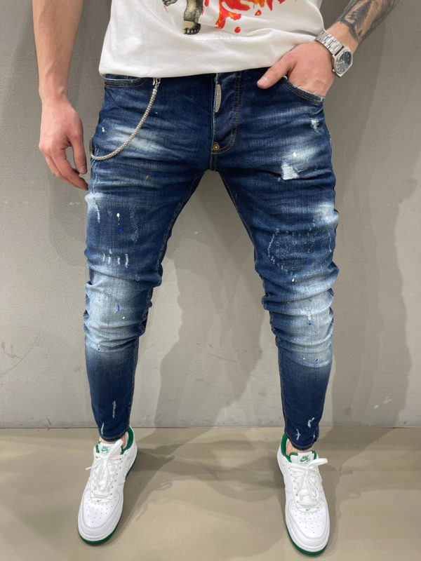 dsq2 jeans bleu destroy homme - Mode urbaine