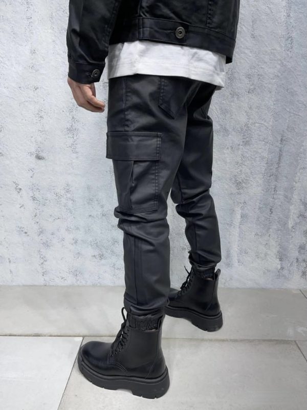 Pantalon simili cuir | Jogger simili cuir | Mode urbaine ES8099
