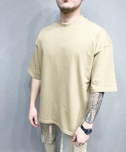 t shirt loose fit homme camel ft6116 | Mode urbaine