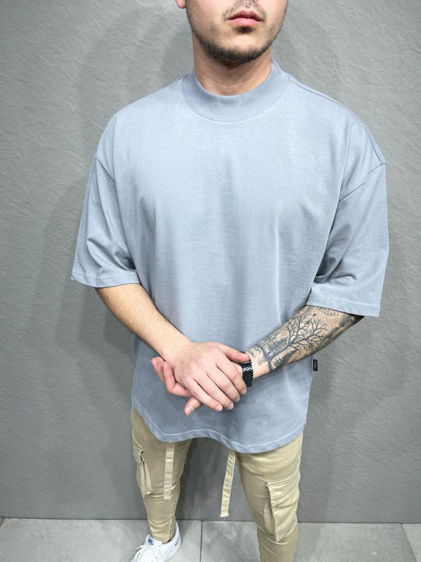 t shirt large homme gris ft6116 | Mode urbaine