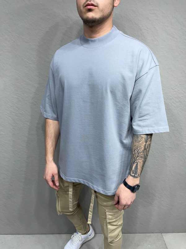 t shirt large homme gris ft6116 | Mode urbaine
