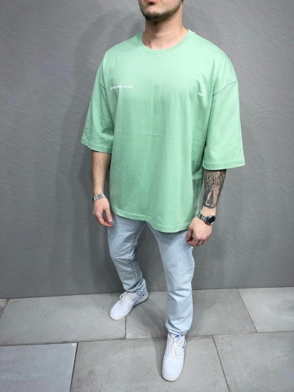 T shirt large homme - tshirt loose fit - Mode urbaine FT6127 vert