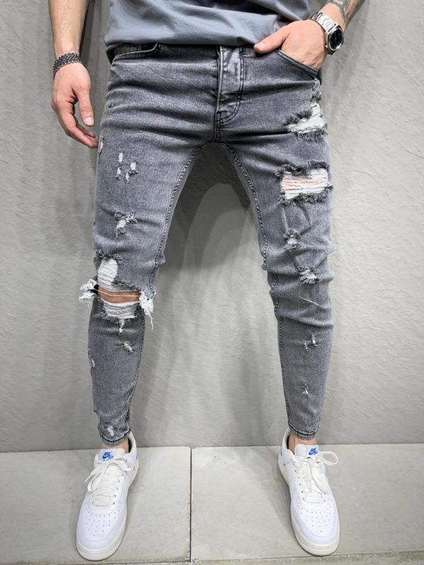 jeans noir déchiré homme - Mode urbaine b6941