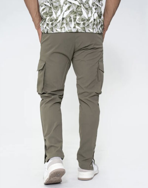 Pantalon cargo homme - Mode urbaine pantalon cargo à pression kaki